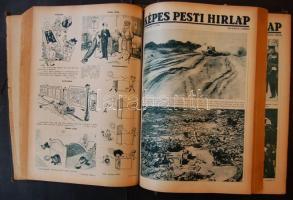 1936 Képes Pesti Hirlap teljes évfolyam bekötve (első néhány lap gyűrött, kötés elvált de a lapok jó állapotban)