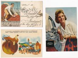 33 db főleg MODERN használatlan motívum képeslap: reklám / 33 mostly modern unused motive postcards:...