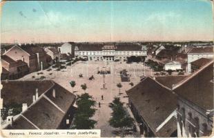 1914 Pancsova, Pancevo; Ferenc József tér / square (kopott sarkak / worn corners)