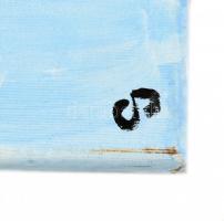 Olvashatatlan jelzéssel: Egy pohár vörösbor. Olaj, vászon. 50x40 cm