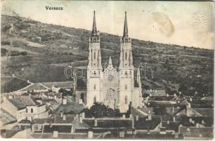 Versec, Vrsac; látkép, templom / general view, church (Rb)