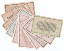 1946. 10.000AP (3x) + 50.000AP + 100.000AP (6x) + 500.000AP, közte sorszámos és sorszám nélküliek is...