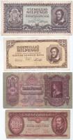 9db vegyes magyar, román, német bankjegy, 	 1957. 100Ft T:III,III- 9pcs of mixed Hungarian, Romanian, German banknotes, with 1957. 100 Forint C:F,VG