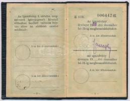 1914-29, 2 db okmány:  M. Kir- Állmavasutak fényképes igazolvány, 1914 + Budapesti Sokszorosító Ipar...