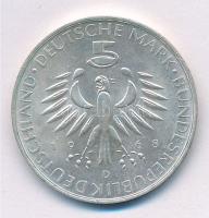 NSZK 1968D 5M Ag "Max von Pettenkofer születésének 150. évfordulója" T:1-
FRG 1968D 5 Mar...