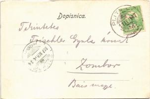 1907 Plitvicka jezera, Sastavci / Plitvicei tavak, Sastavci vízesés. Josip B. Oreskovic kiadása / Pl...