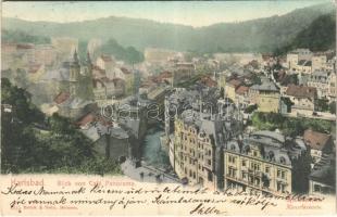 1906 Karlovy Vary, Karlsbad; Blick von Café Panorama (EK)