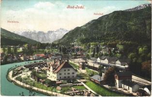 1909 Bad Ischl, Bahnhof / railway station, train, sawmill (EK)