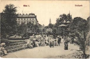 1912 Wien, Vienna, Bécs; Stadtpark / park (EK)