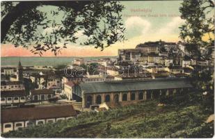 1907 Ventimiglia, Panorama con Veduta della stazione / railway station (EK)