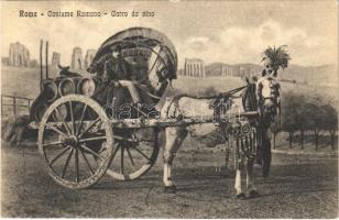 Roma, Rome; Costume Romano, Carro da vino / Italian folklore, wine cart