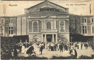 1914 Bayreuth, Vor dem Festspielhaus / theatre (EK)