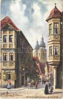 1914 Bayreuth, Brautgasse mit Stadtkirche / street view, church. Raphael Tuck & Sons "Oilette" Serie "Bayreuth" No. 642. (EK)