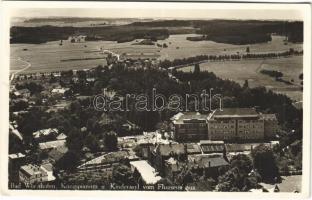 1933 Bad Wörishofen, Kneippianum u. Kinderasyl vom Flugzeug aus / spa, bath, childrens shelter, aerial view (EK)