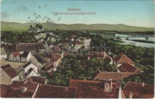 1916 Breisach am Rhein, Eckartsberg und Eisenbahnbrücke / general view, bridge (EK)