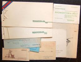 cca 1910-1945 15 db érdekes meghívó, I. világháborús oklevél