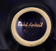 Porcelán kobaltkék csillag alakú mécsestartó, apró kopásnyomokkal, d: 10,5 cm