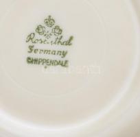 Rosenthal porcelán mokkás készlet 6 személyes. Matricás, jelzett, több kisebb sérüléssel