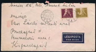 1947 Móricz Lili (1915-1999) színésznő, író. Móricz Zsigmond legfiatalabb lánya autográf levele Vass...