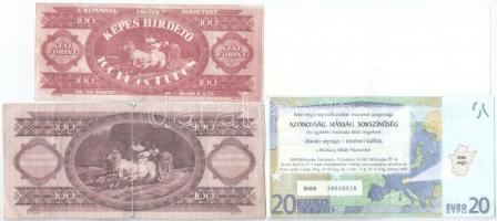 9db-os vegyes reklámpénz, színházi kellékpénz, stb tétel T:I-III