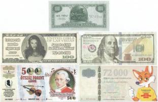 9db-os vegyes reklámpénz, színházi kellékpénz, stb tétel T:I-III