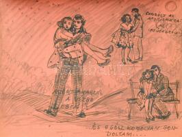 Jelzés nélkül, feltehetően XX. sz. magyar művész alkotása: Tiroli tájakról, emberekről készített töb...