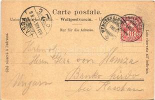 1901 Eigergletscher (Lauterbrunnen) / Eiger Glacier, ice cave, interior. Art Nouveau, floral, litho ...