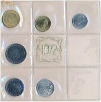 Olaszország 1972. 5L-100L (5xklf) forgalmi sor + 1978. 200L T:1-2- Italy 1972. 5 Lire - 100 Lire (5xdiff) coin set + 1978. 200 Lire C:UNC-VF