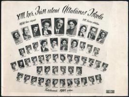 1956-1959 2 db tablófotó (XIII. ker. Jász utcai Általános Iskola, békéscsabai Vízműépítési Technikum...