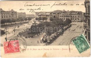 1907 Buenos Aires, Plaza 25 de Mayo con el Palacio de Gobierno / square, government palace. TCV card (fl)
