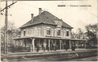 1918 Gödöllő, Ferenc József téri HÉV villamos vasútállomás (ma Szabadság tér megállóhely)