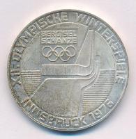 Ausztria 1976. 100Sch Ag Innsbruck - XII. téli olimpia / Lesikló sánc T:2 patina  Austria 1976. 100 Schilling Ag Winter Olympics Innsbruck / Ski take-off ramp C:XF patina  Krause KM#2929
