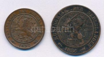 Hollandia 1880. 2 1/2c Br + 1892. 1c Br T:2-
Netherlands 1880. 2 1/2 Cent + 1892. 1 Cent Br C:VF
K...
