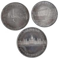 1956. 10Ft + 20Ft + 25Ft Ag "10 éves a Forint" dísztokban T:1,1- patina Adamo EM4, EM5, EM...