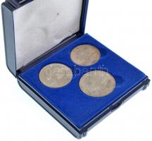 1956. 10Ft + 20Ft + 25Ft Ag "10 éves a Forint" dísztokban T:1,1- patina Adamo EM4, EM5, EM...