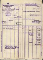 1943-1948 4 db Weiss Manfréd fejléces levél és számla