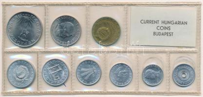1974. 2f-10Ft (9xklf) érmés forgalmi sor fóliatokban T:1 tokon ragasztónyom