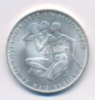 NSZK 1972D 10M Ag "Müncheni Olimpia - térdelő atléták" T:1- 
FRG 1972D 10 Mark Ag "M...