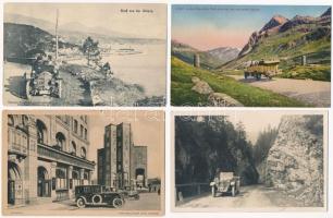 7 db RÉGI külföldi képeslap: autók / 7 pre-1945 European postcards: automobiles