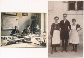 17 db RÉGI magyar családi fotó képeslap, többnyire Szombathelyről / 17 pre-1945 Hungarian family pho...