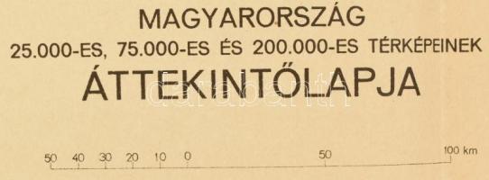 cca 1920-1940 M. Kir. Állami Térképészet 10 db Magyarországot ábrázoló térképe: 3 db 1:200.000 méret...
