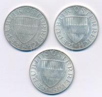 Ausztria 1971-1973. 10Sch Ag (3xklf) T:2 
Austria 1971-1973. 10 Schilling Ag (3xklf) C:XF 
Krause ...