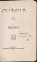 Pauer Károly: Uti emlékeim. Esztergom, 1913, Buzárovits Gusztáv. Kiadói papír kötésben, kopásokkal, ...