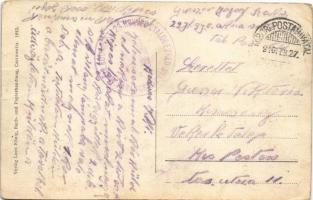 1916 Chernivtsi, Czernowitz, Cernauti, Csernyivci; Hauptbahnhof / railway station + "M. kir. bu...