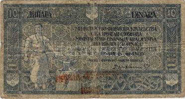 Jugoszlávia 1919 40K felülnyomás 10D-on T:II-III R!!