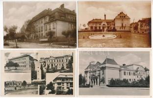9 db RÉGI magyar város képeslap vegyes minőségben / 9 pre-1945 Hungarian town-view postcards in mixed quality
