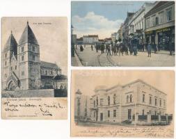 7 db RÉGI magyar város képeslap vegyes minőségben / 7 pre-1945 Hungarian town-view postcards in mixe...