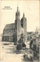 1906 Kraków, Krakau; Kosciól Maryacki / street view, church (EK)