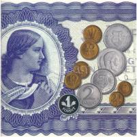 2006. 1Ft-100Ft (7xklf) forgalmi sor szettben + 1946. 1Ft Ag "Hatvanéves a Forint" utánver...