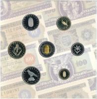 2006. 1Ft-100Ft (7xklf) forgalmi sor szettben + 1946. 1Ft Ag "Hatvanéves a Forint" utánver...